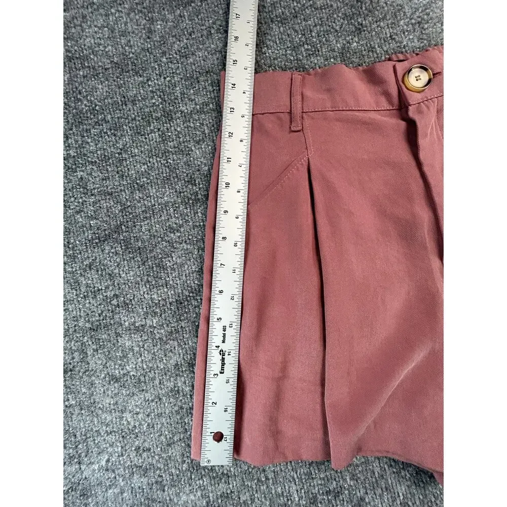 Zara High Waisted Flowy Shorts Women's XS Mauve Pink Pleated Casual Summer